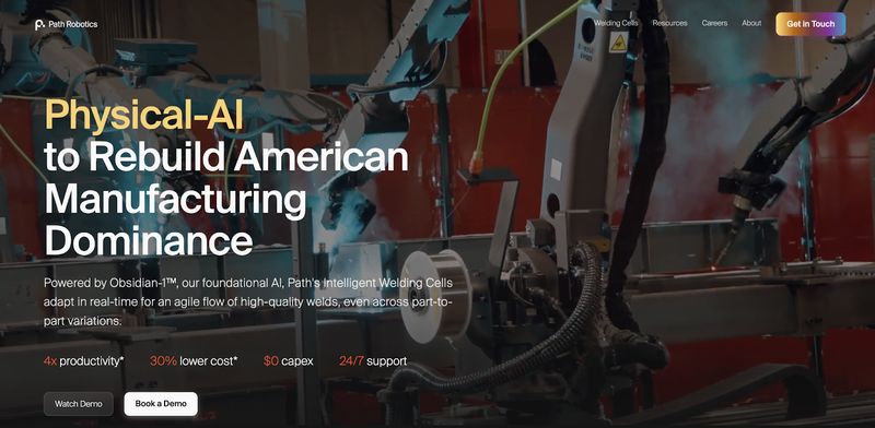 Path Robotics' B2B manufacturing website homepage