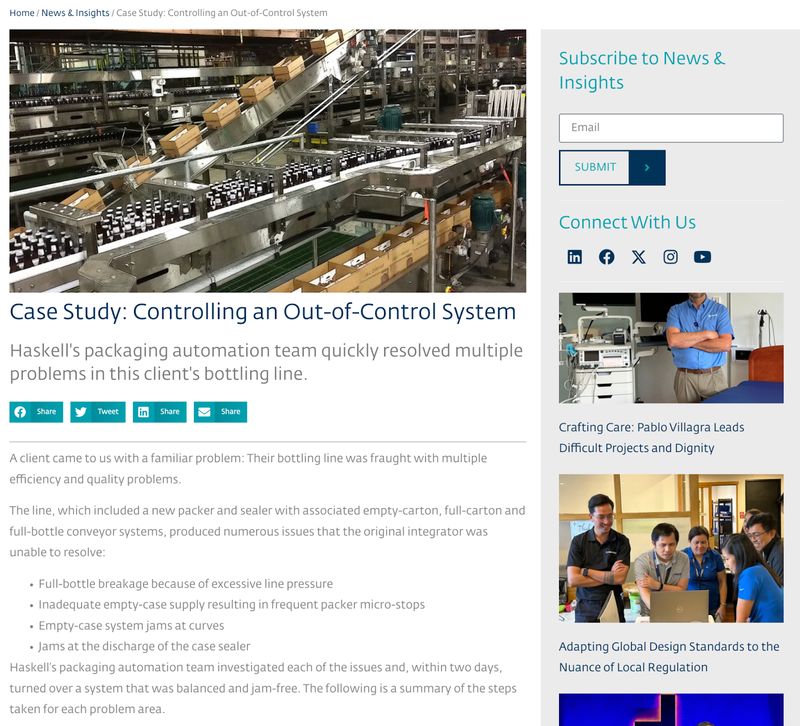 case study example from AEC solutions company Haskell revealing a specific client issue and the steps they took to quickly resolve it 