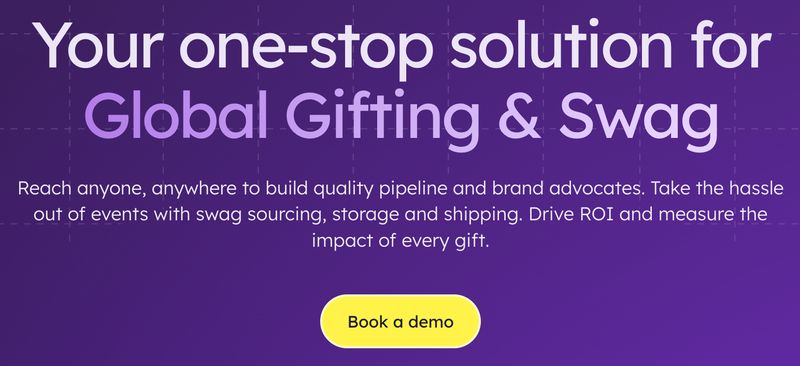 homepage hero message and supporting copy for B2B gifting and swag company Reachdesk