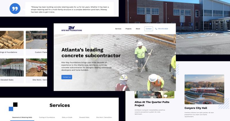 Website design for concrete contractor