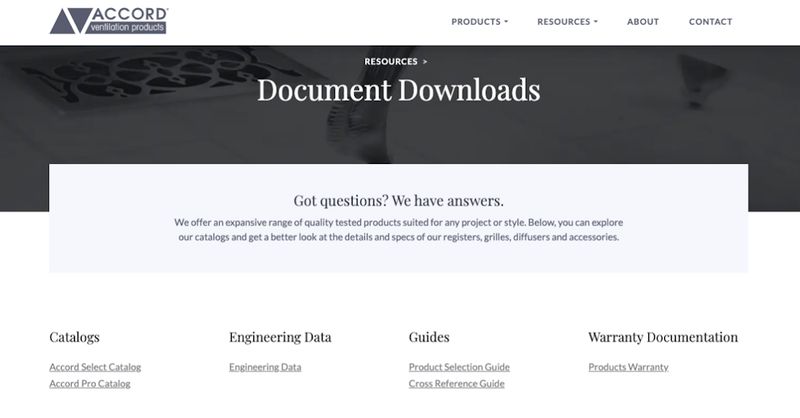 Accord Ventilation resources