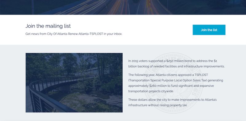 Renew Atlanta website leading content block