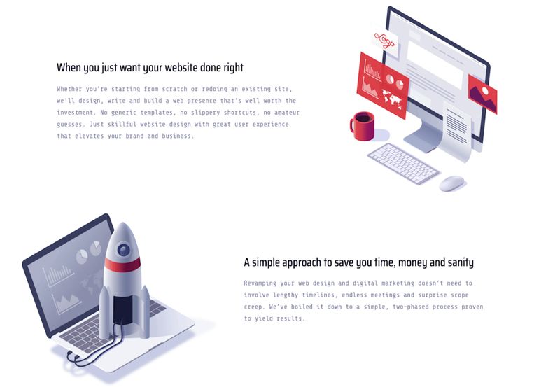 example of symmetry on trajectory homepage