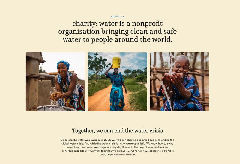 charity: water mission example