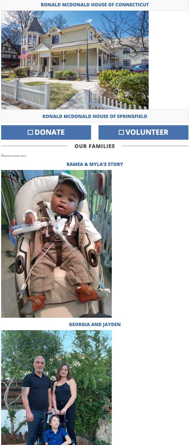 screenshot of homepage of Ronald McDonald House Charities in 2021