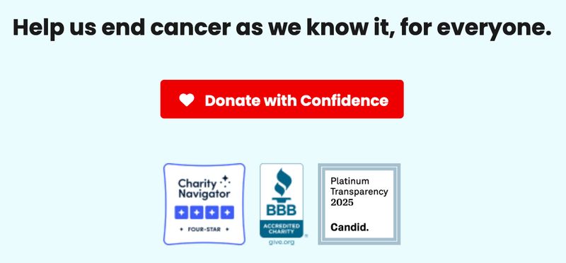 screenshot of security badges featured on the website of nonprofit American Cancer Society