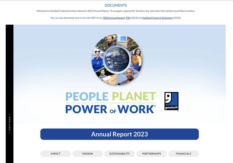 Goodwill annual report example