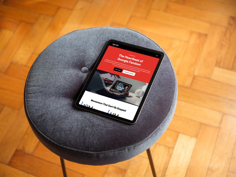 DawgNation sub-brand page on tablet