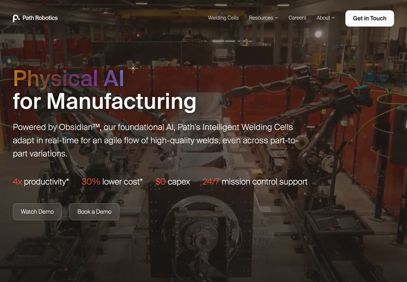Path Robotics website showing organized navigation and clear content structure for a B2B manufacturing company