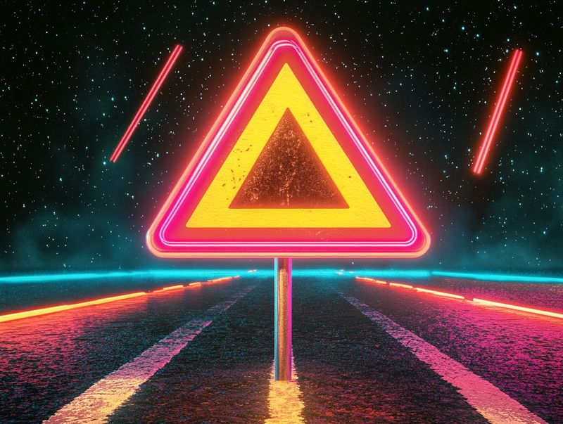 illustration of a road hazard sign